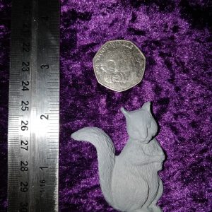 Squirrel #1 fridge magnet - grey