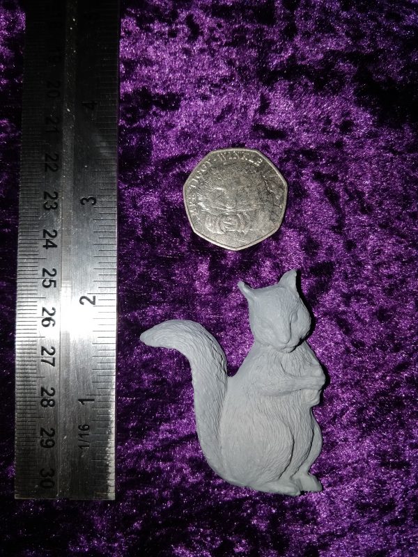 Squirrel #1 fridge magnet - grey