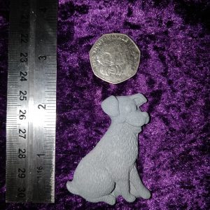 Dog #1 pin badge - brown