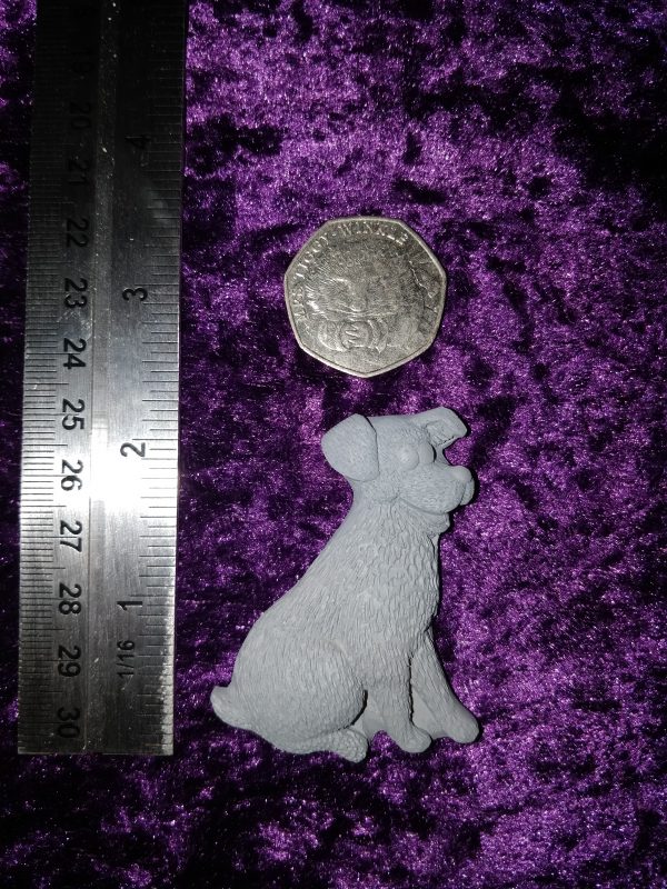 Dog #1 pin badge - brown