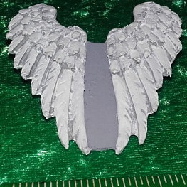 Wings #1 pin badge - angel white