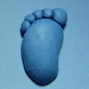 Baby Foot #1 mini pin badge - blue