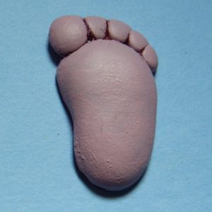 Baby Foot #1 mini pin badge - pink