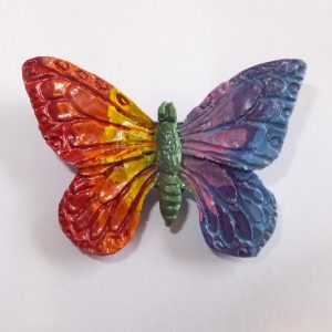 Butterfly #1 fridge magnet - rainbow