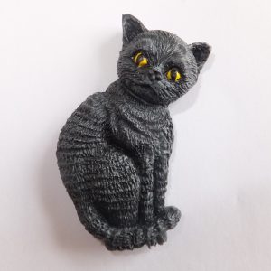 Cat #1 pin badge - black