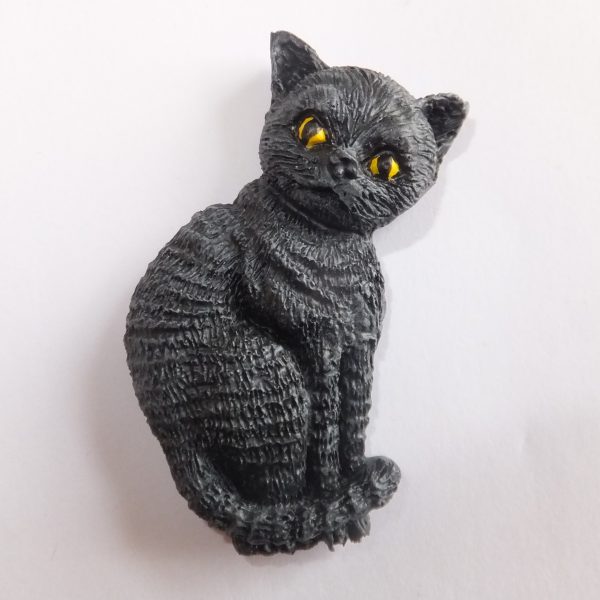Cat #1 pin badge - black