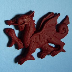 Dragon #1 fridge magnet - red