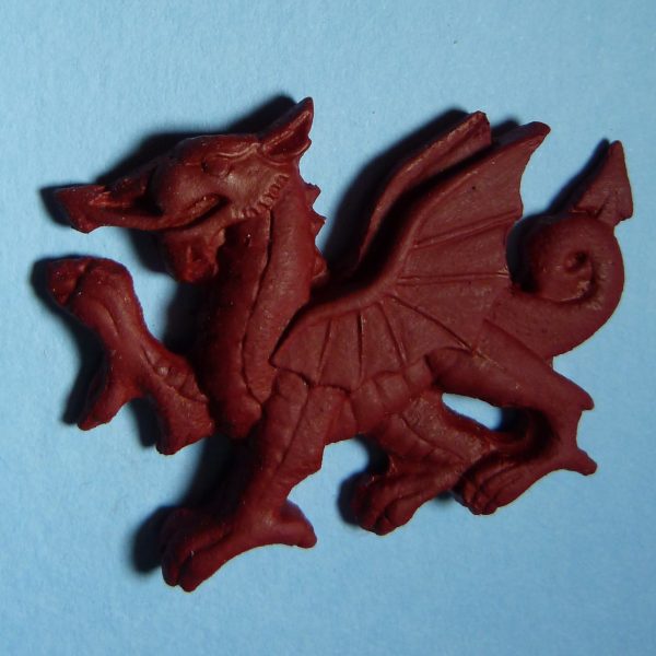 Dragon #1 fridge magnet - red